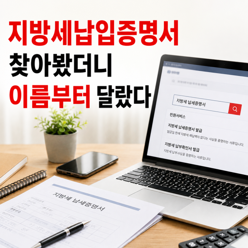지방세납입증명서 필요해서 찾아봤더니 이름부터 달랐다｜정부24 발급 후기