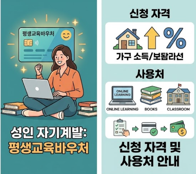 2026 평생교육바우처 신청 자격 및 사용처 총정리! 지자체별 청년 자격증·외국어 응시료 지원....