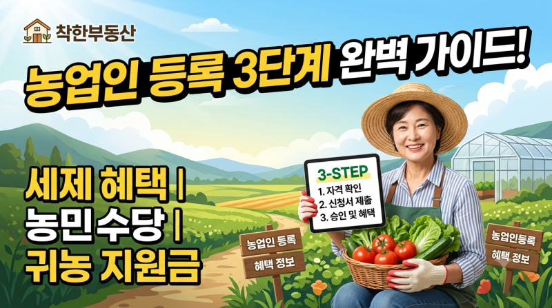 농업인 등록 3단계 완벽 정리! 세제 혜택부터 농민수당까지 한 번에 받는 법