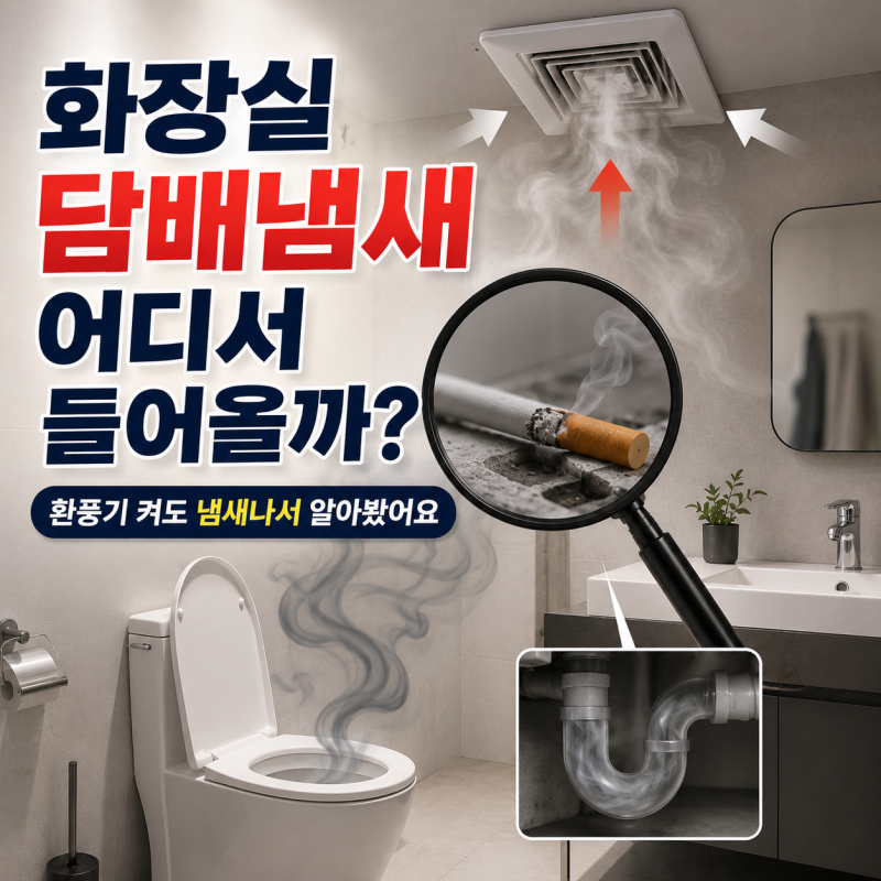 화장실 담배냄새 어디서 들어올까? 환풍기 켜도 냄새나서 알아봤어요