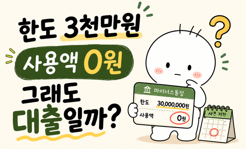 마이너스통장 3천만원 만들면 3천만원 빌린 걸까?