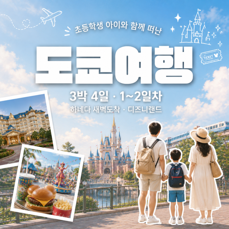 초등학생과 도쿄 3박 4일 여행 1·2일차｜디즈니랜드 예약·해피엔트리·비용 총정리