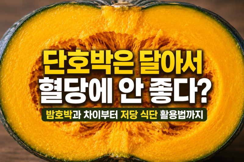 단호박은 달아서 혈당에 안 좋다? 밤호박과 차이부터 저당 식단 활용법까지