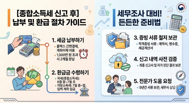 [15편] 종합소득세 신고 후 납부 및 환급 절차, 세무조사 대비법