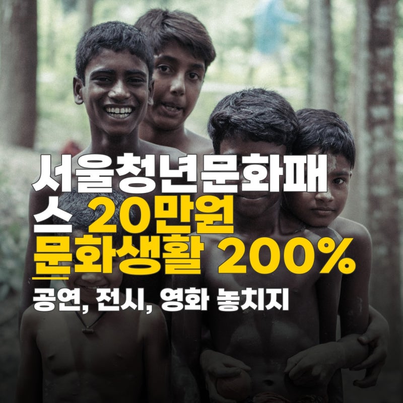 서울청년문화패스 사용법, 20만원 지원금 사용처 및 신청 방법