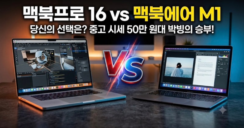 [중고 맥북 비교] 맥북프로 16인치 i9 vs 맥북에어 M1, 비슷한 가격대 중고 승자는?