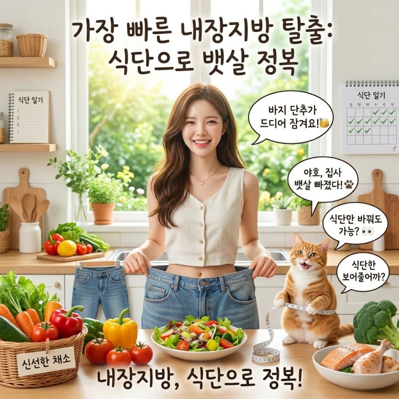 내장지방빼는법 지긋지긋한 뱃살을 운동 없이 식단만으로 걷어내는 가장 빠른 길