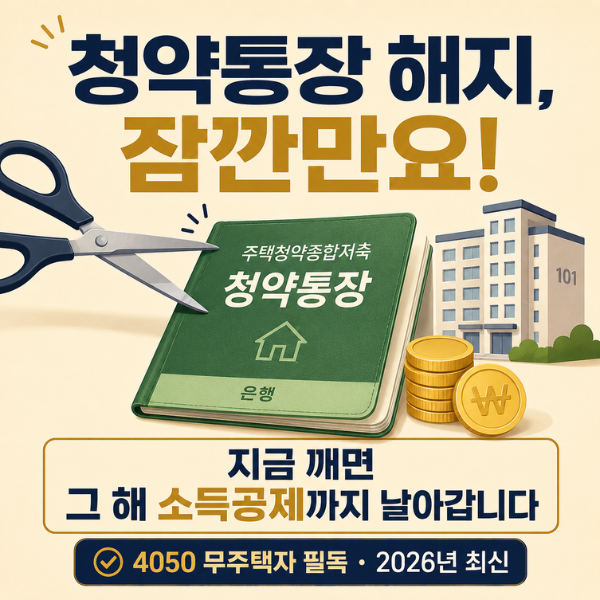 청약통장 해지하려던 분들 잠깐만요, 8월에 조용히 바뀐 게 있습니다