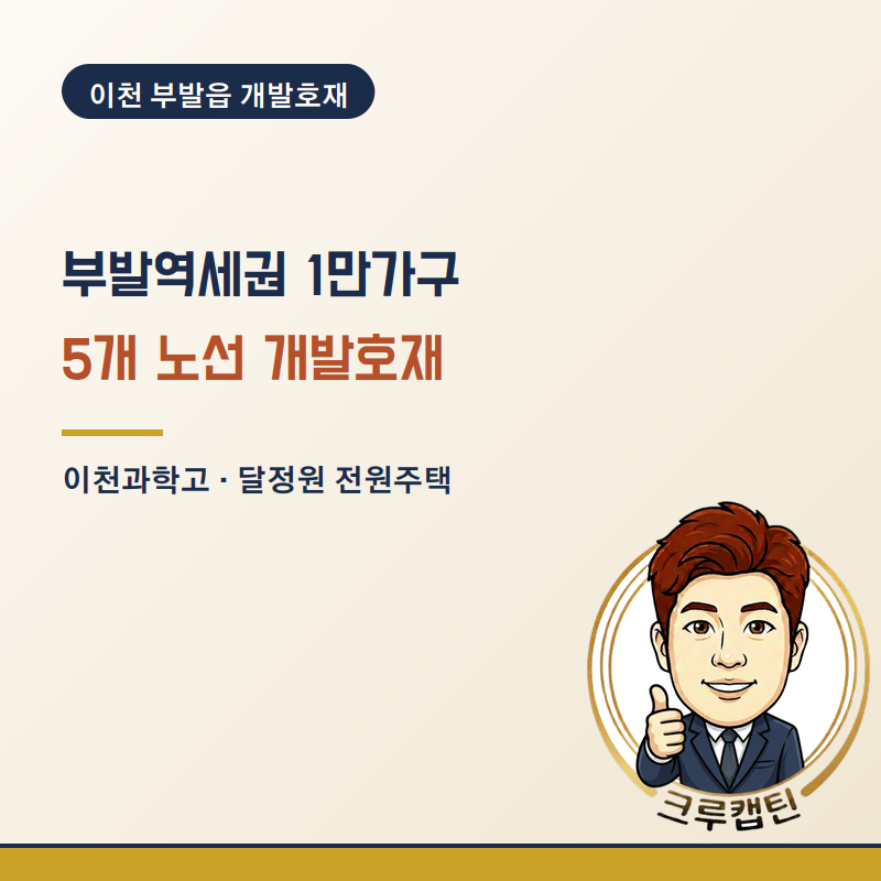 부발역세권 1만가구 5개 철도노선 이천과학고까지, 이천 부발읍 개발호재 총정리