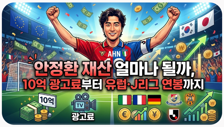 안정환 재산 얼마나 될까, 10억 광고료부터 유럽·J리그 연봉까지
