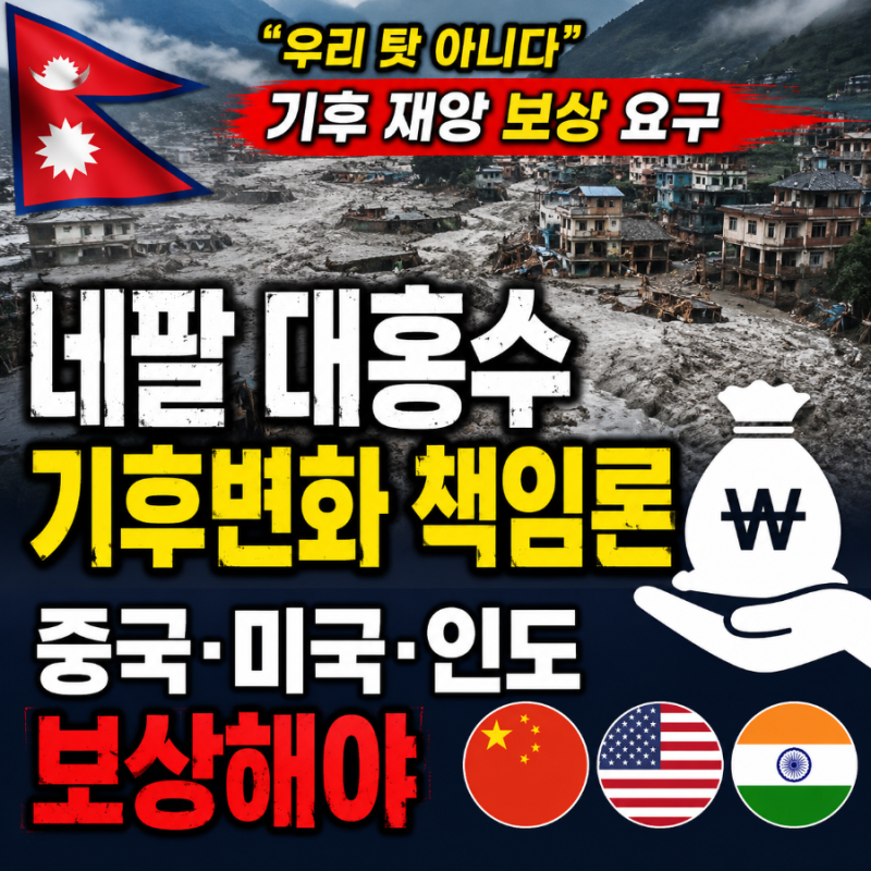 네팔 대홍수 “우리 탓 아니다”…중국·미국·인도에 기후변화 피해 보상 요구