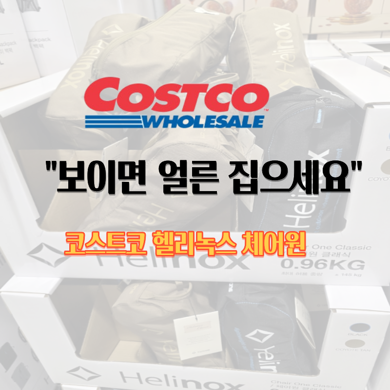 “재고 보이면 일단 잡으세요” 코스트코 헬리녹스 체어원 직접 사온 후기