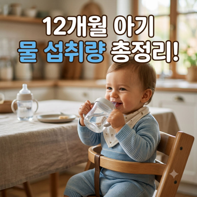 12개월 아기 물 섭취량 총정리! 하루에 물 얼마나 마셔야 할까?