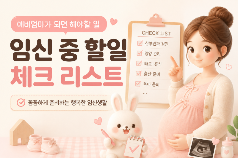 예비엄마가 되면 해야 할 일. 임신 중 할 일 체크 리스트. 임테기 확인 후 할 일 꿀팁.