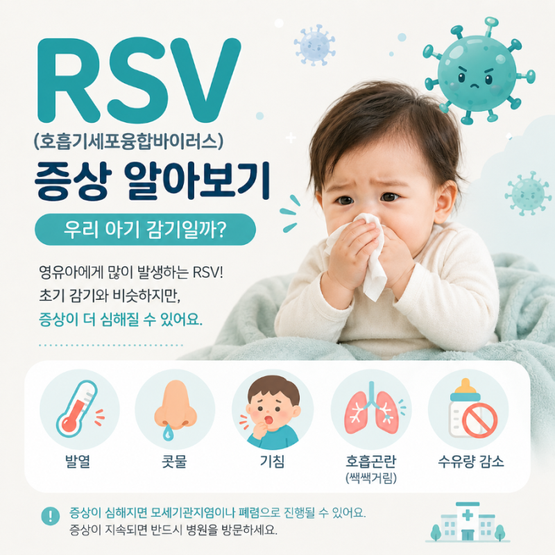 아기 RSV 감기와 어떻게 다를까? 증상, 유행시기, 예방접종 알아보기