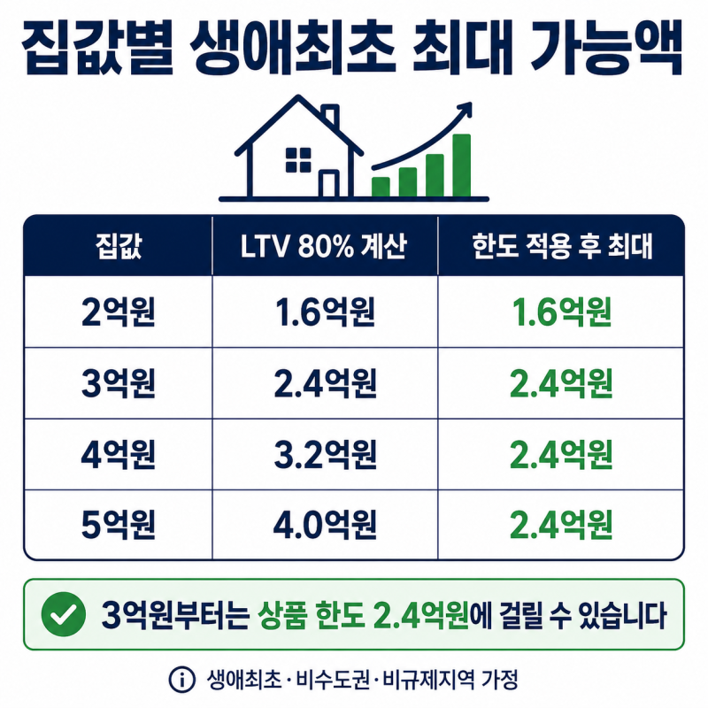디딤돌대출 생애최초 조건, LTV 80%라고 80% 다 나오는 게 아닙니다