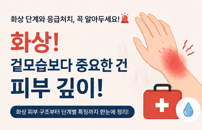 화상 4단계 구분 방법! 물집 생겼다면 몇 도 화상일까?