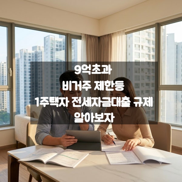 9억초과 비거주 제한등 1주택자 전세자금대출 규제 알아보자