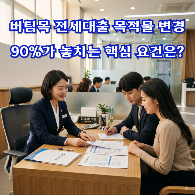 버팀목 전세대출 목적물 변경, 90%가 놓치는 핵심 요건은?