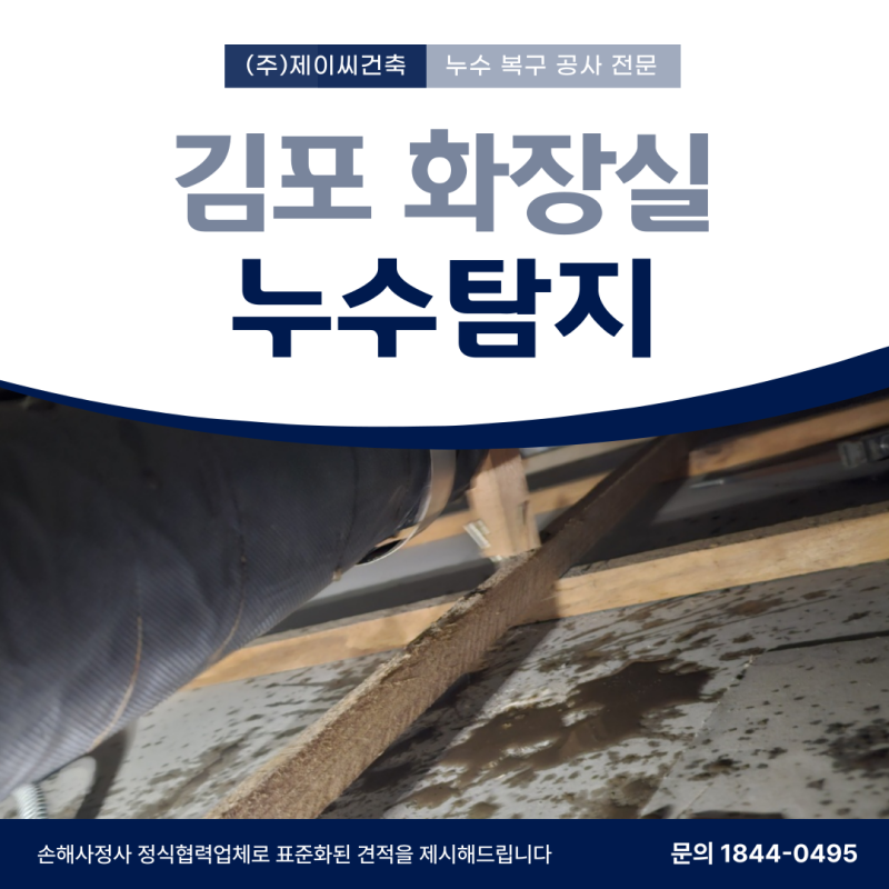 김포 화장실 누수, 누수탐지로 찾아낸 하수배관 문제 보험처리까지