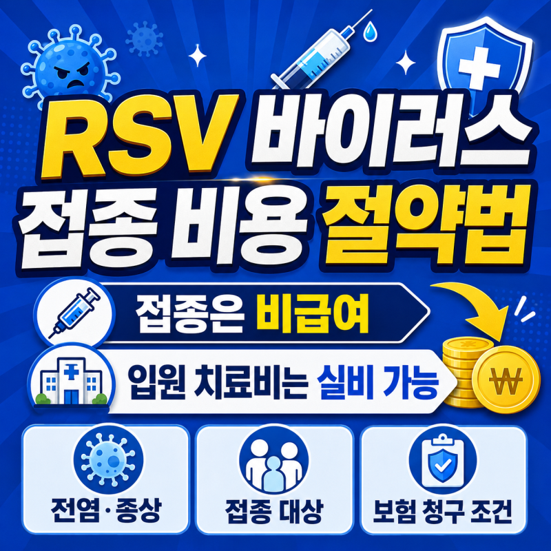 RSV 바이러스 접종 비용 아끼는 법, 전염 증상 실비보험 청구 조건