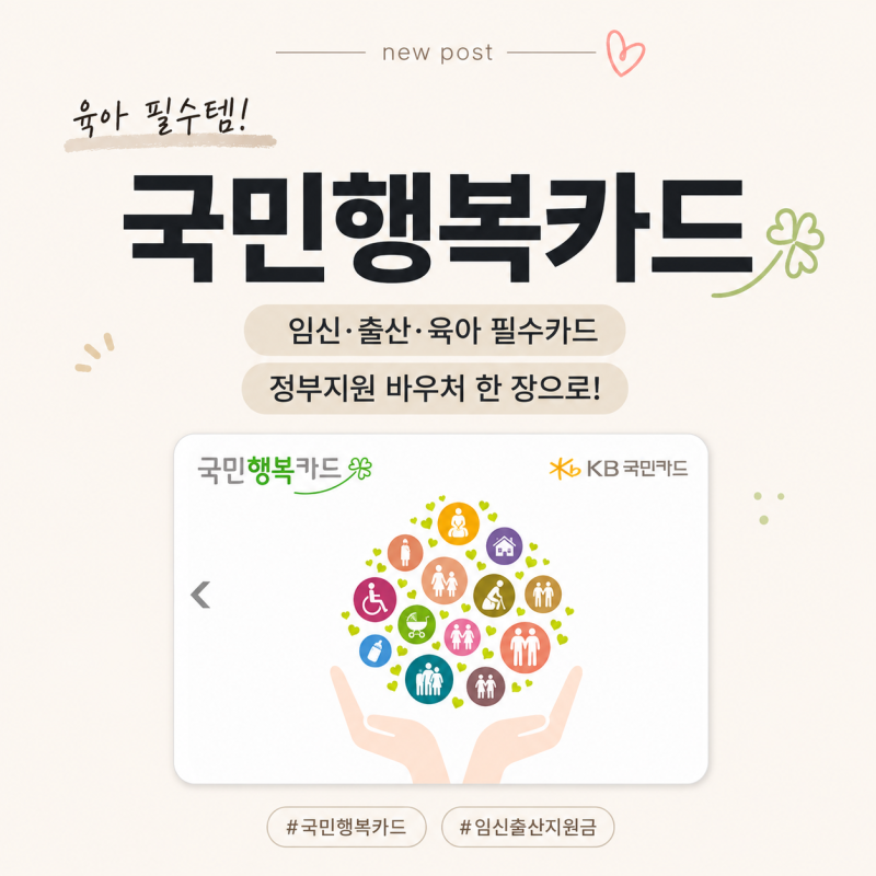 국민행복카드 발급방법 총정리｜신한·삼성·롯데·KB·BC·현대 혜택 비교