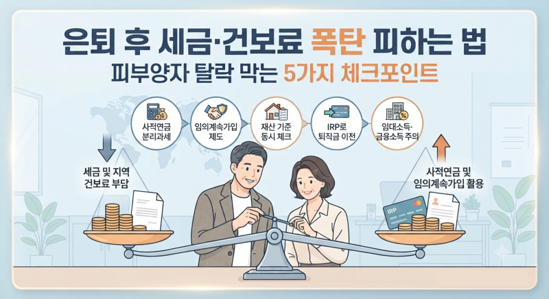 [피부양자 탈락 후 ２편] 은퇴 후 세금·건보료 폭탄 피하는 법: 피부양자 탈락 막는 5가지 체....