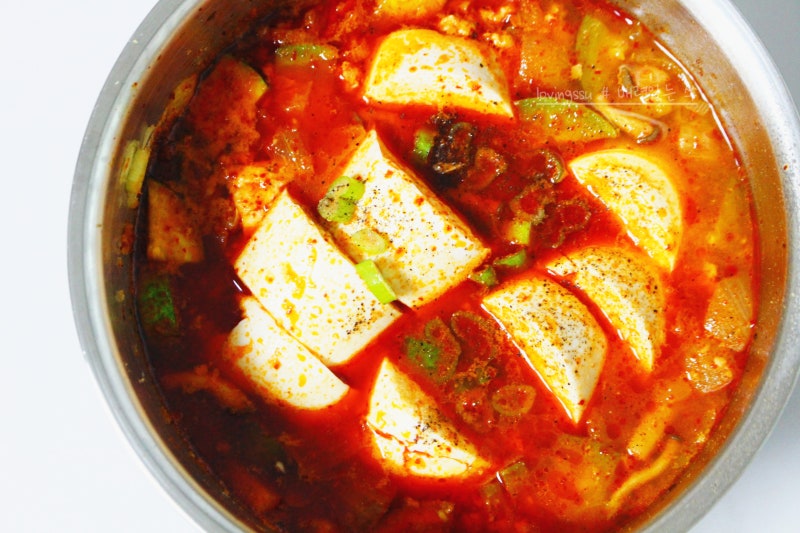 순두부찌개 레시피 간단순두부찌개 끓이는법 양념 재료