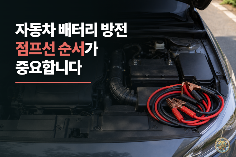 자동차 배터리가 방전됐을 때 점프선을 연결하는 순서