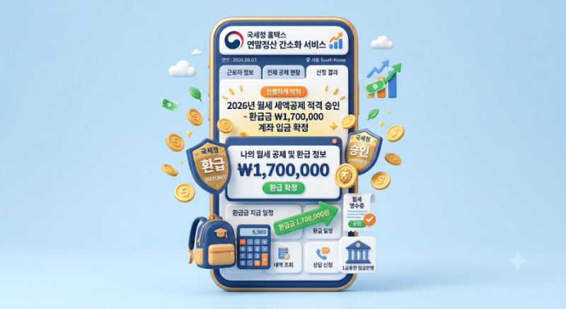 월세 세액공제 vs 현금영수증 소득공제 환급액 차이 비교 및 연 17% 최대 170만 원 환급 신청 방....
