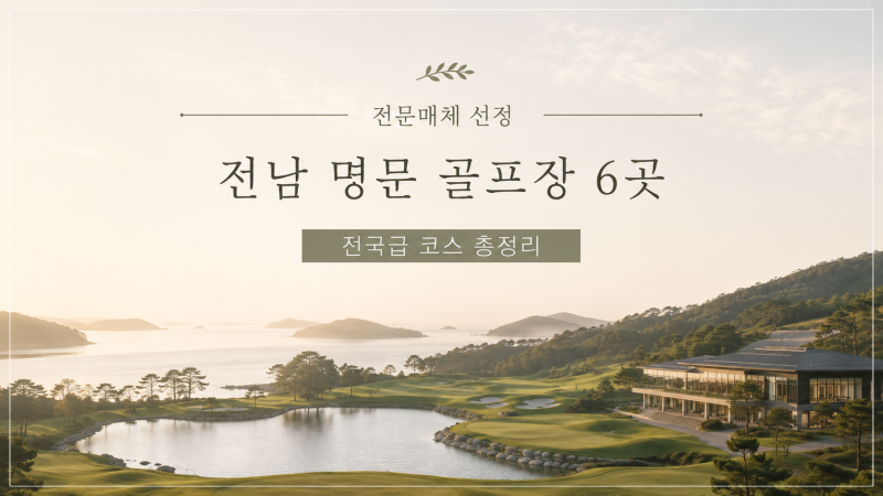 전남 명문 골프장 6곳 전국급 코스와 평가 좋은 곳 총정리