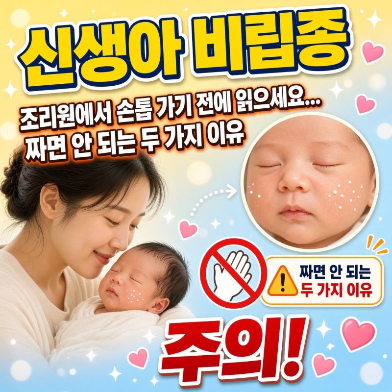 신생아 비립종, 조리원에서 손톱 가기 전에 읽으세요… 짜면 안 되는 두 가지 이유