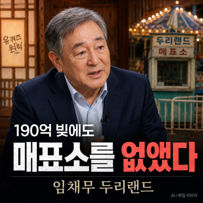 입장료 2천 원 받다 매표소부터 없앴다…유퀴즈 임채무가 190억 빚에도 두리랜드를 못 놓는 ....