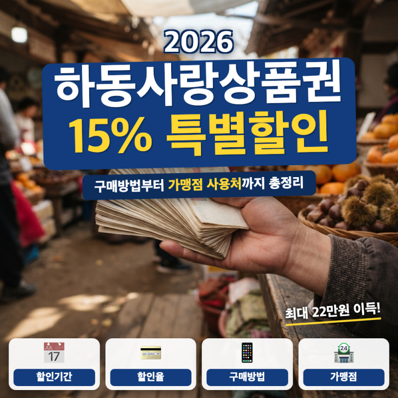 하동사랑상품권 9월 추석 15% 할인 총정리 (+ 모바일 구매방법, 가맹점 조회)