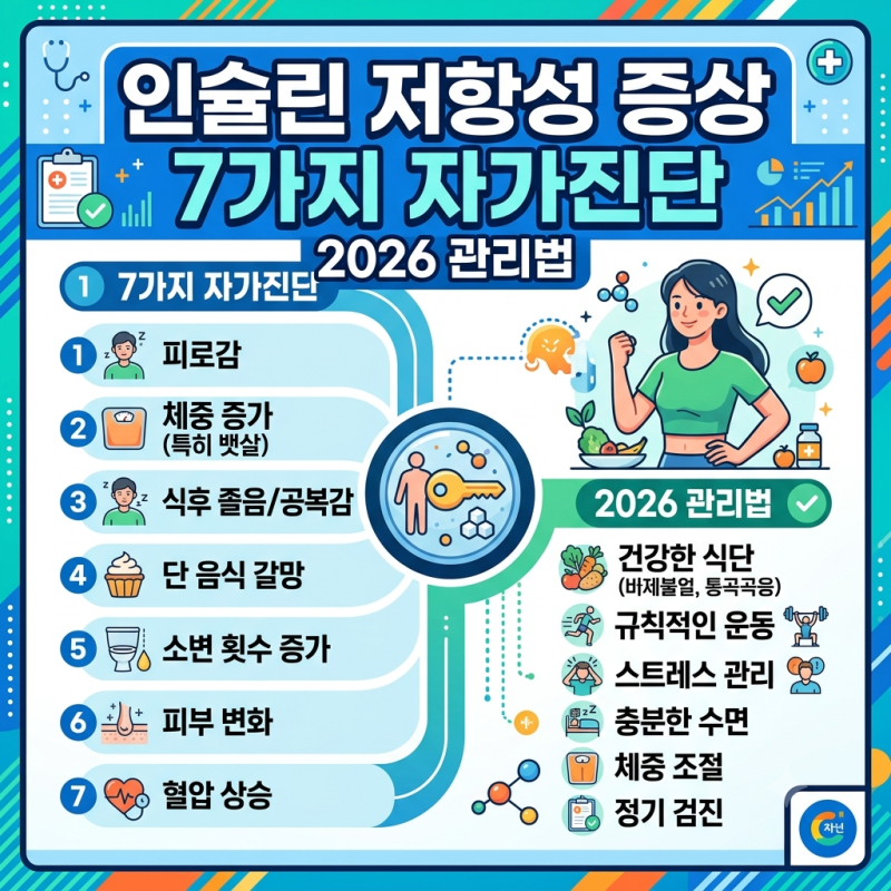 인슐린 저항성 증상 7가지 자가진단과 2026 관리법