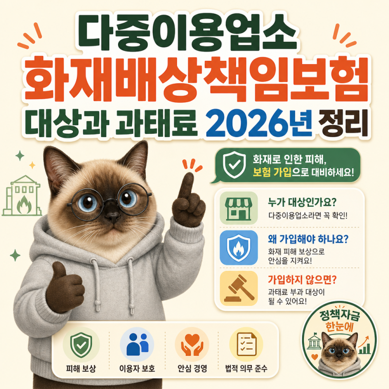 다중이용업소 화재배상책임보험 대상과 과태료 2026년 정리