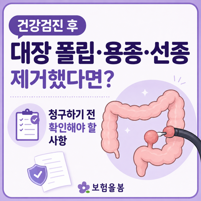 건강검진 후 대장 폴립·용종·선종 제거했다면? 보험청구 전 확인할 사항