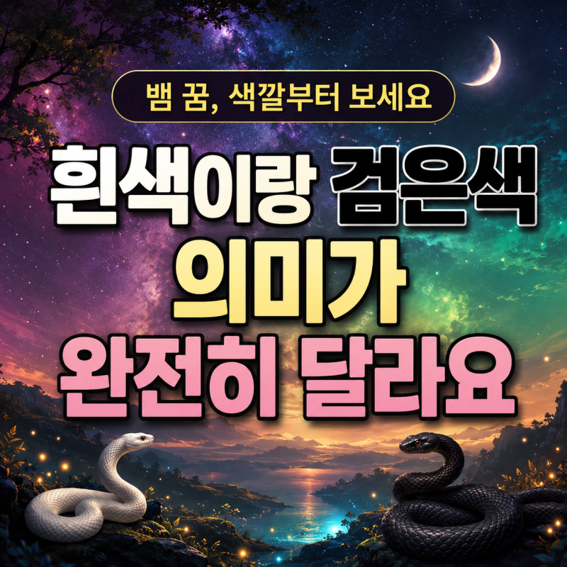 흰뱀·검은뱀·황금뱀 꿈, 색깔별로 완전히 다른 의미