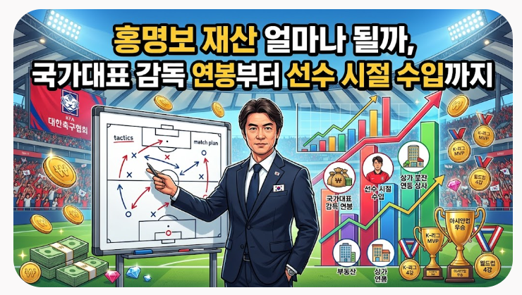 홍명보 재산 얼마나 될까, 국가대표 감독 연봉부터 선수 시절 수입까지