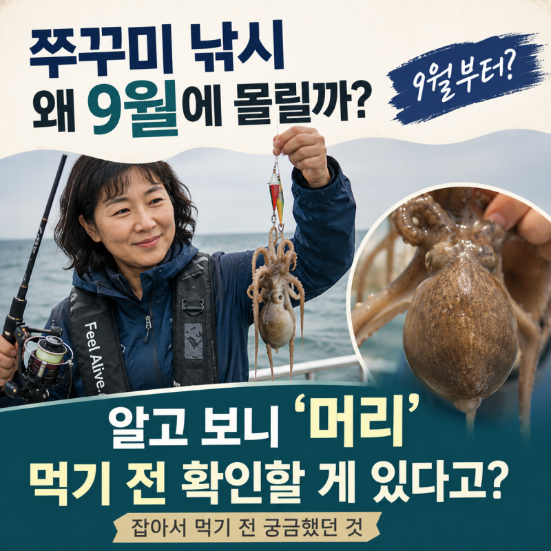 쭈꾸미 낚시 9월에 몰리는 이유... 알고 보니 ‘머리’ 먹기 전 확인할 게 있다고?