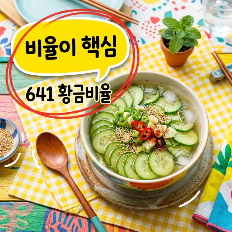 오이냉국 레시피 황금비율 641 비법과 백종원표 냉면육수 활용법