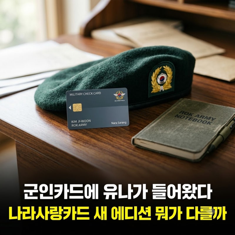군인카드에 유나가 들어왔다, 나라사랑카드 새 에디션 뭐가 다를까