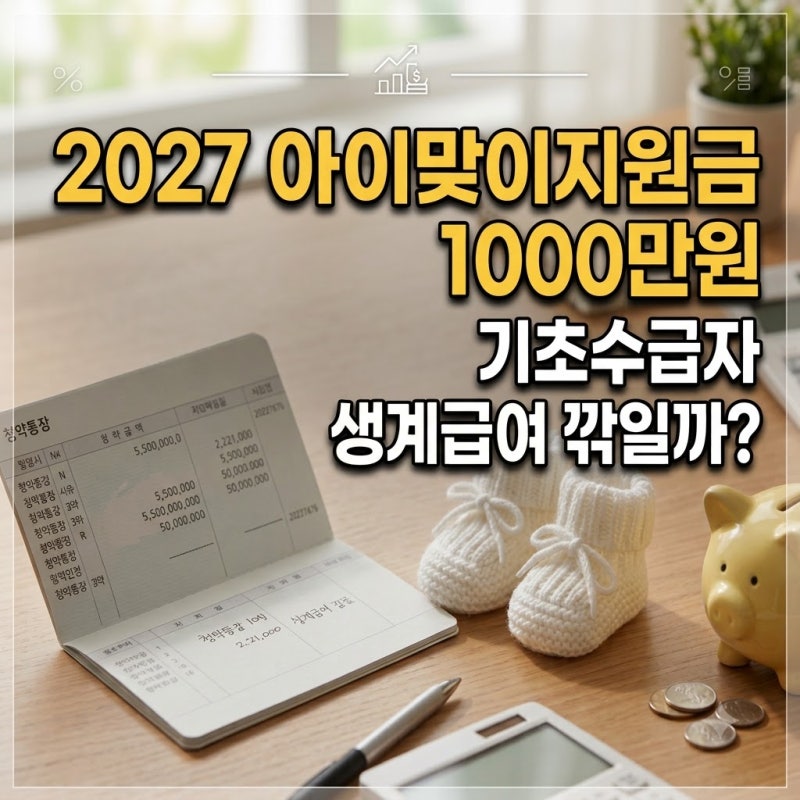 2027 출산지원금 1000만원 받으면 생계급여 깎일까? 기초수급자 필수 체크