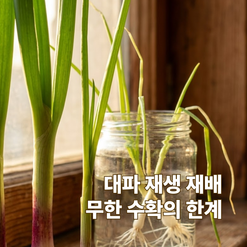 대파 뿌리 잘라 다시 키우기, 무한 수확이 불가능한 진짜 이유
