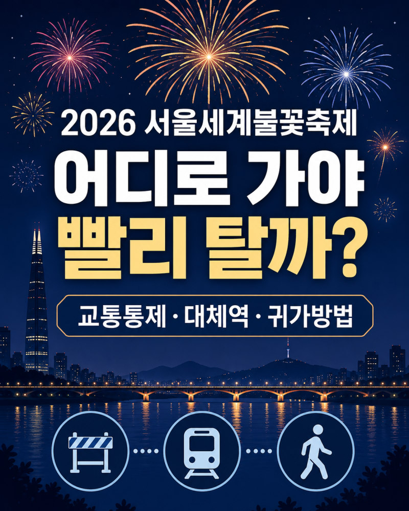 2026 서울세계여의도 불꽃축제 교통통제, 어디로 가는 게 빠를까?