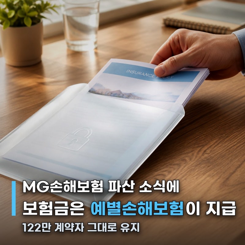 MG손해보험 파산해도 122만 계약자 보험금은 예별손해보험이 지킵니다