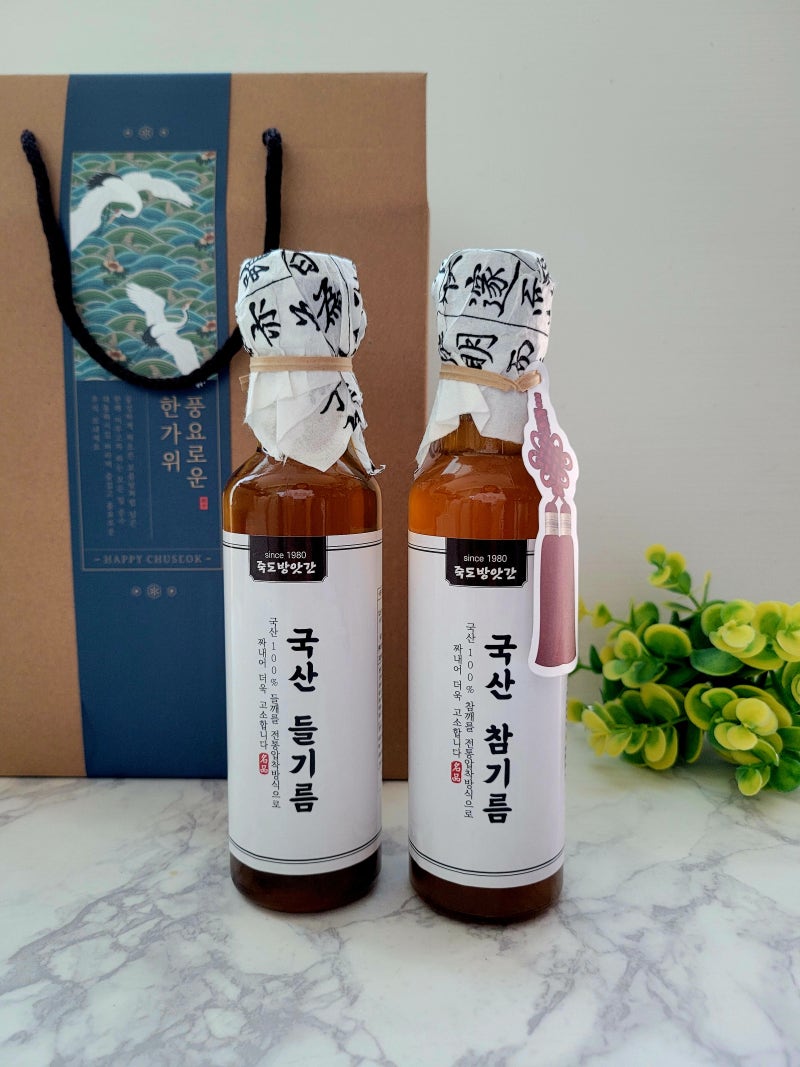 추석선물 추천 국산참기름 저온압착 당일착유 죽도방앗간