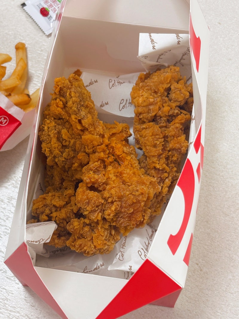 KFC 메뉴추천 치킨나이트 1+1 / 치즈징거통다리박스, 핫크리스피통다리 맛 후기