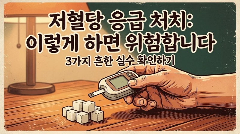 저혈당 응급처치, 이 3가지 실수만 피해도 안전합니다
