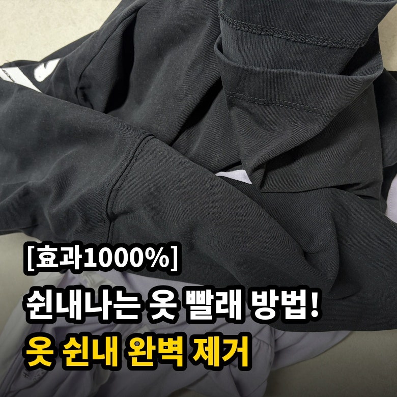 [직접해봄] 쉰내나는 옷 빨래 방법! 냄새 완벽 제거